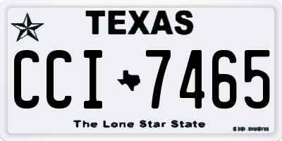 TX license plate CCI7465