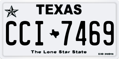 TX license plate CCI7469