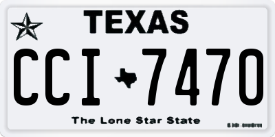 TX license plate CCI7470