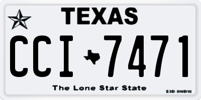 TX license plate CCI7471
