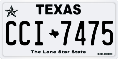 TX license plate CCI7475