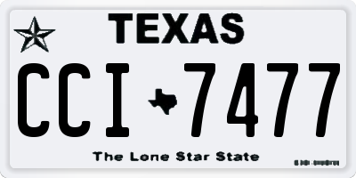 TX license plate CCI7477
