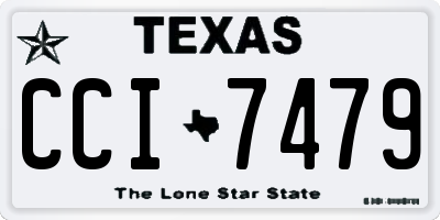 TX license plate CCI7479