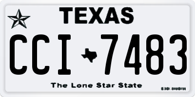 TX license plate CCI7483