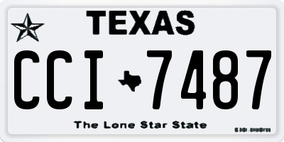 TX license plate CCI7487