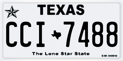 TX license plate CCI7488