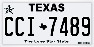 TX license plate CCI7489