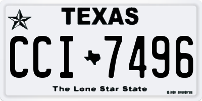 TX license plate CCI7496
