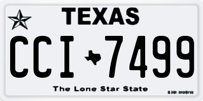 TX license plate CCI7499
