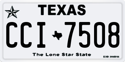 TX license plate CCI7508