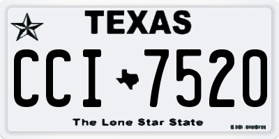 TX license plate CCI7520