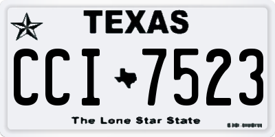 TX license plate CCI7523