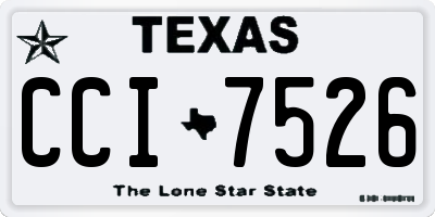 TX license plate CCI7526