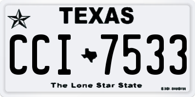 TX license plate CCI7533