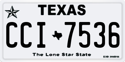 TX license plate CCI7536