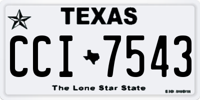 TX license plate CCI7543