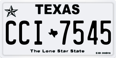 TX license plate CCI7545