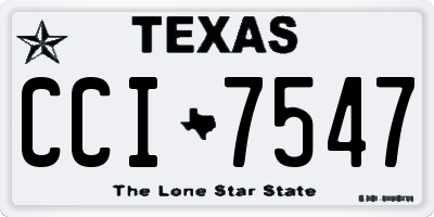 TX license plate CCI7547