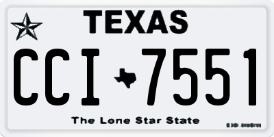 TX license plate CCI7551
