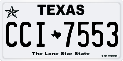 TX license plate CCI7553