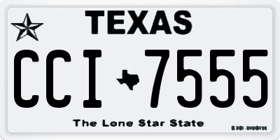 TX license plate CCI7555