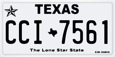 TX license plate CCI7561