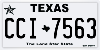 TX license plate CCI7563