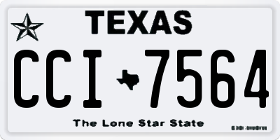 TX license plate CCI7564