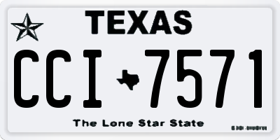 TX license plate CCI7571