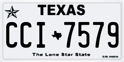 TX license plate CCI7579