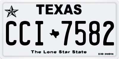 TX license plate CCI7582