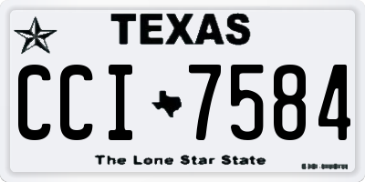 TX license plate CCI7584