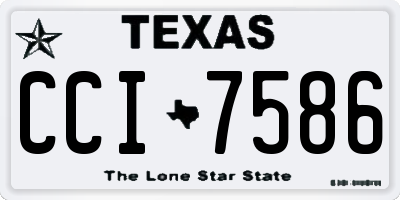 TX license plate CCI7586