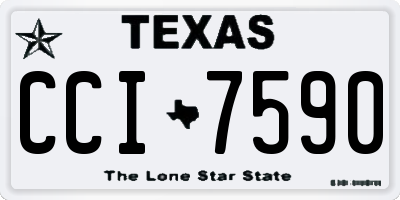 TX license plate CCI7590