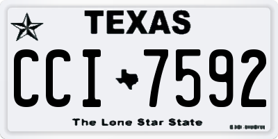 TX license plate CCI7592