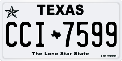 TX license plate CCI7599