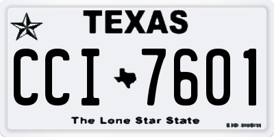 TX license plate CCI7601