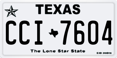 TX license plate CCI7604