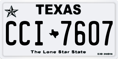TX license plate CCI7607