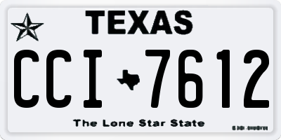 TX license plate CCI7612