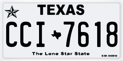 TX license plate CCI7618
