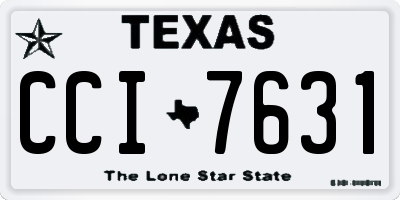 TX license plate CCI7631