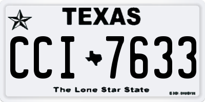 TX license plate CCI7633