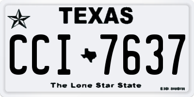 TX license plate CCI7637