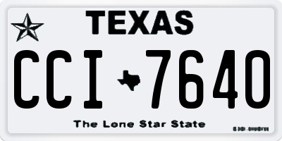 TX license plate CCI7640