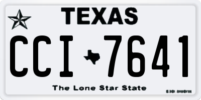 TX license plate CCI7641