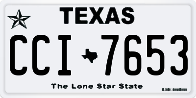 TX license plate CCI7653