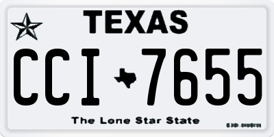TX license plate CCI7655