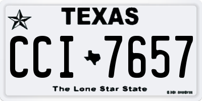 TX license plate CCI7657