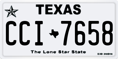 TX license plate CCI7658